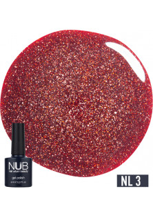 Купити NUB Гель-лак зі світловідбиваючим ефектом NUB Gel Polish Night Light №03 - Red Sparks, 8 ml вигідна ціна