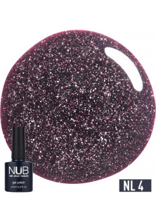 Купити NUB Гель-лак зі світловідбиваючим ефектом NUB Gel Polish Night Light №04 - Prom Dress, 8 ml вигідна ціна