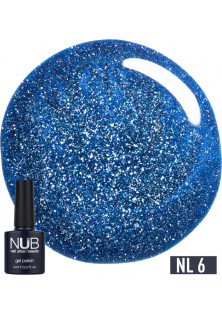 Гель-лак зі світловідбиваючим ефектом NUB Gel Polish Night Light №06 - Electric Stars, 8 ml за ціною 195₴  у категорії Гель-лаки для нігтів та інші матеріали Тип Гель-лак для нігтів