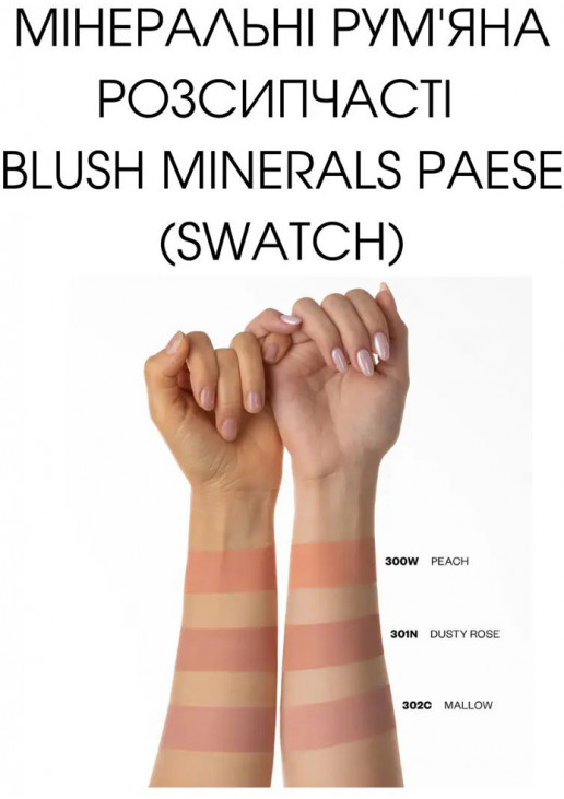 Розсипчасті мінеральні рум'яна Minerals Blush 300W Peach - фото 3