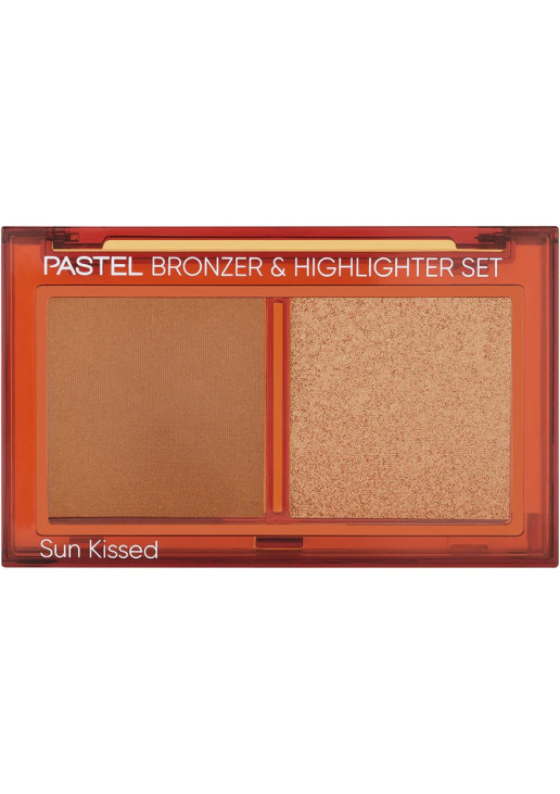 Палітра для контурування Bronzer & Highlighter Set Sun Kissed №02 Tan - фото 1