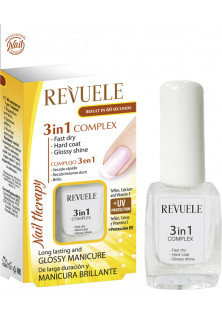 Купити Revuele Комплекс 3 в 1 швидко висихає, тверде покриття та глянсовий блиск Nail Therapy Complex 3 In 1 вигідна ціна