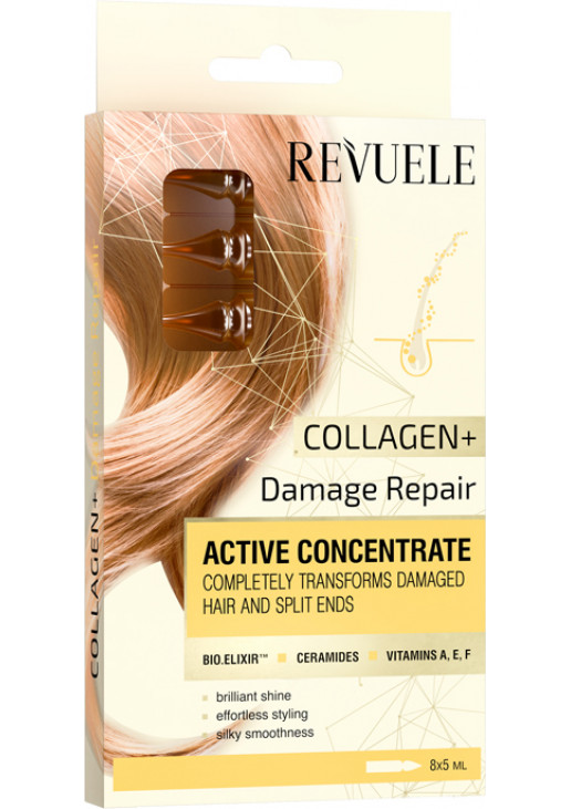 Активний концентрат для волосся Відновлення пошколженого волосся з колагеном Active Hair Concentrate Ampules - фото 1