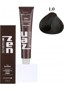 Безаміачна крем-фарба для волосся Чорний Professional Hair Color №1/0 за ціною 370₴  у категорії Італійська косметика Серiя Zen Color