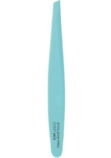 Купити Staleks PRO Пінцет для брів скошений вузький блакитний TE-65-4 вигідна ціна