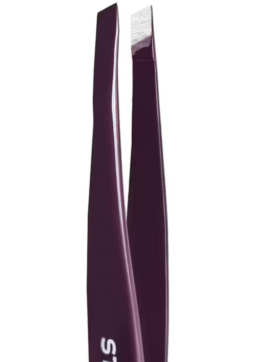 Пінцет для брів скошений вузький фіолетовий TE-11-4v - фото 4