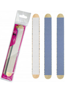 Пилка для нігтів в комплекті з дерев'яною основою DFCmix-180-240 за ціною 23₴  у категорії Ножиці для філірування Texturizer Offset 38 Teeth KGRS-60 OS/T38