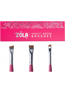 Професійний набір пензлів для фарбування брів Magic Brow Brushes Crimson за ціною 880₴  у категорії ZOLA Тип Набір