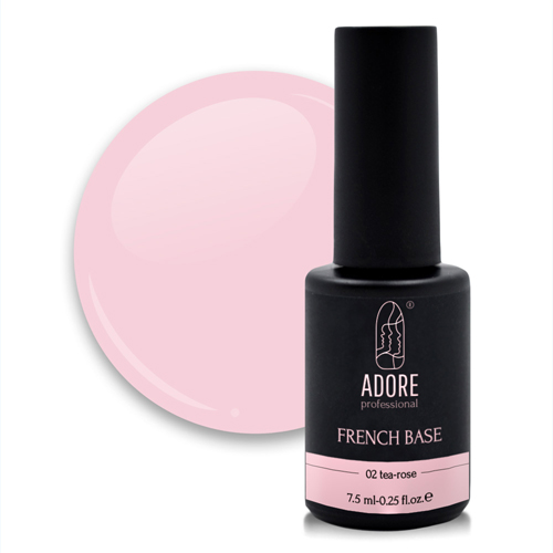 Камуфлююча база для нігтів чайна роза French Base №02 - Tea Rose, 8 ml