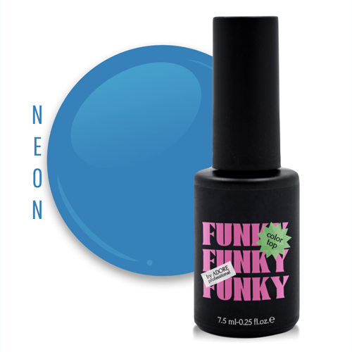 Топ для гель-лаку вітражний синій неон Funky Color Top №04 - Funky Cool, 8 ml