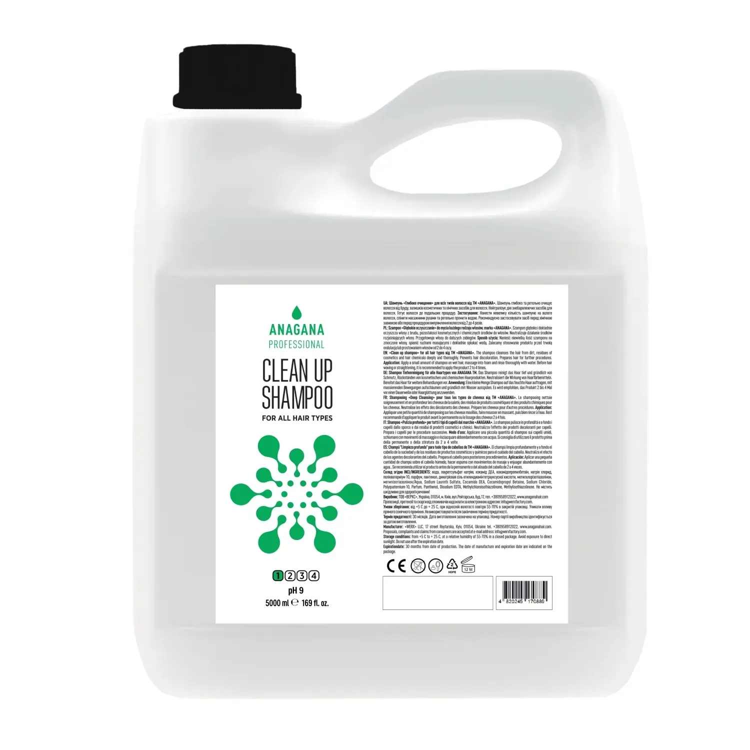 Шампунь Глибоке очищення для всіх типів волосся Clean Up Shampoo For All Hair Types