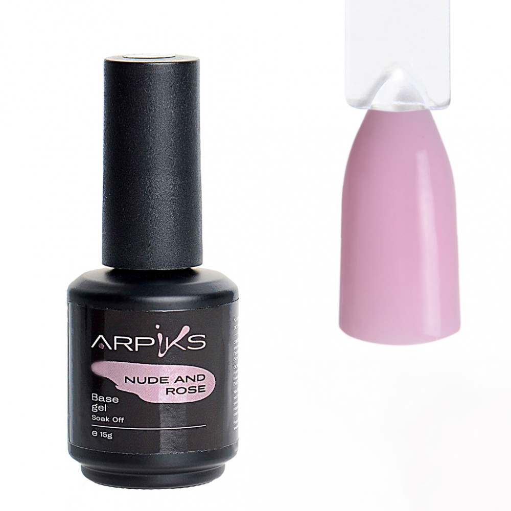 Камуфлююча база для нігтів Nude And Rose Base Gel №1, 15 g