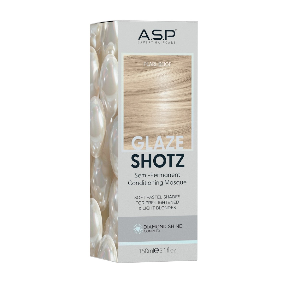 Ультракондиціонуюча напівперманентна глянцева маска для волосся Glaze Shotz Semi-Permanent Conditioning Masque Pearl Beige