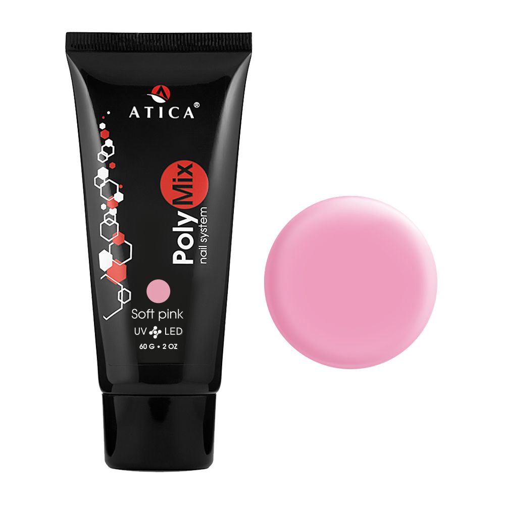 Полігель для нігтів PolyMix Soft Pink, 60 ml