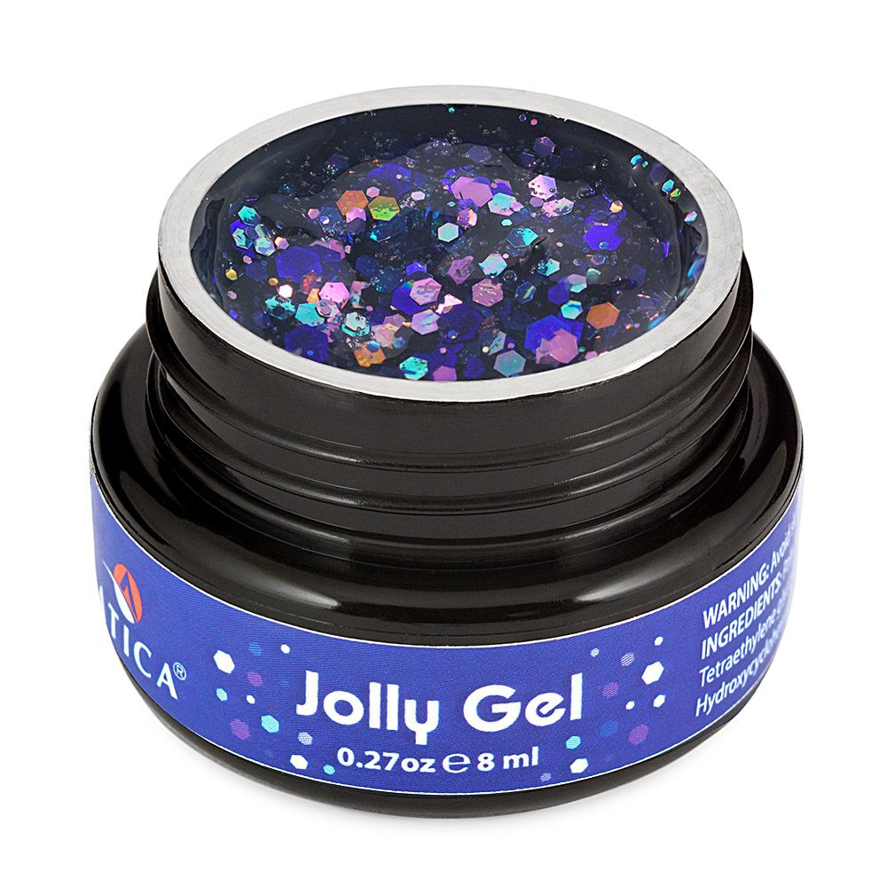 Кольоровий гель для нігтів індіго Jolly Gel, 8 ml