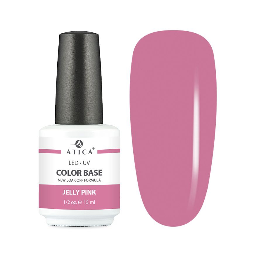 Кольорова база Color Base Jelly Pink Soak Off, 15 ml