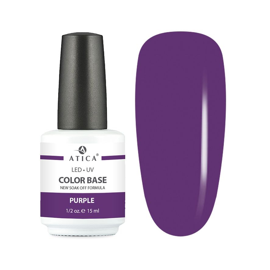 Кольорова база Color Base Purple Soak Off, 15 ml