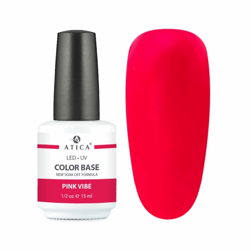Кольорова база Color Base Pink Vibe Soak Off, 15 ml