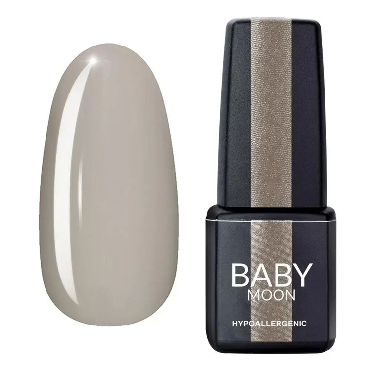 Гель-лак сірувато-бежевий емаль Baby Moon Midnight №04, 6 ml
