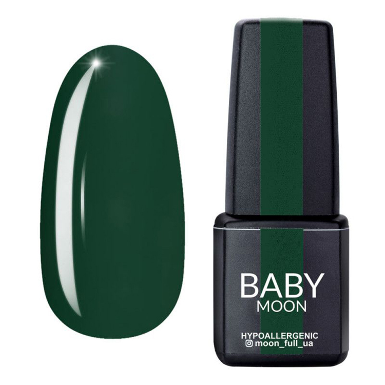 Гель-лак зелений хвойний емаль Baby Moon Green Sea №07, 6 ml