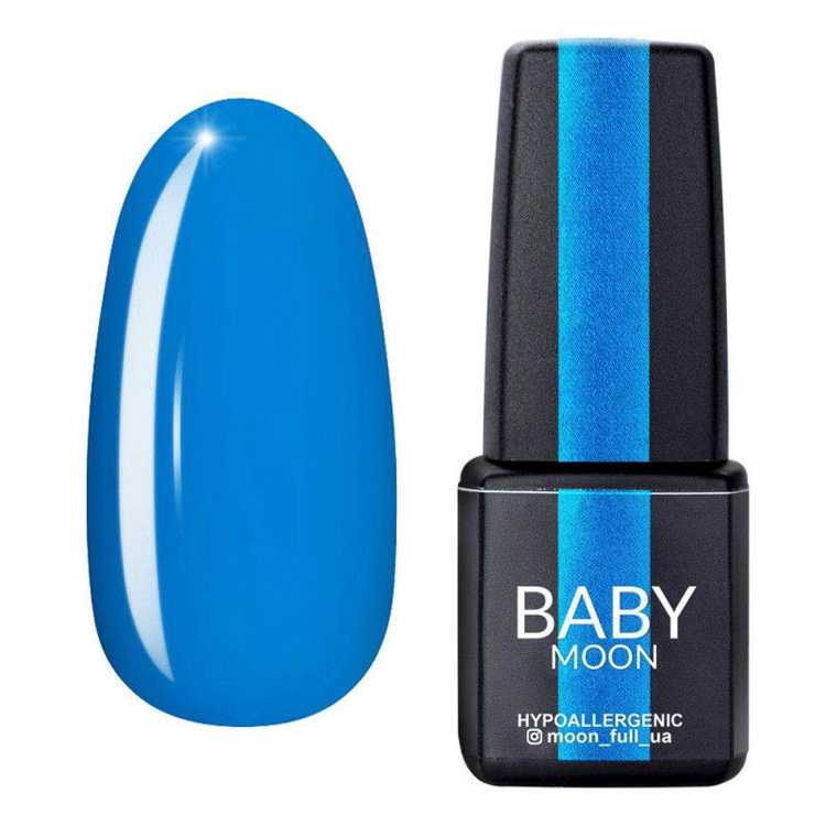 Гель-лак яскраво-блакитний емаль Baby Moon Cold Ocean №20, 6 ml
