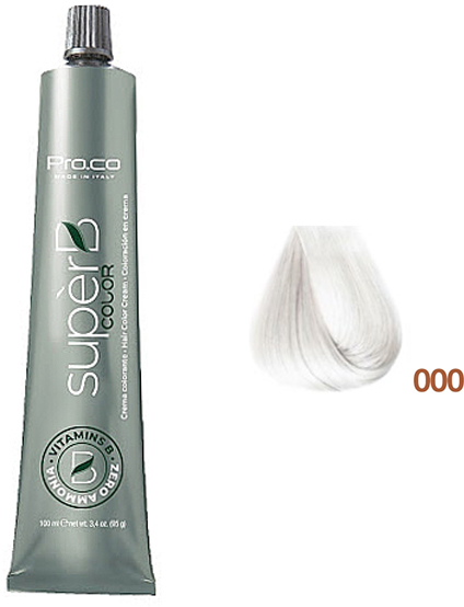 Безаміачна фарба для волосся Super B Hair Color Cream 000