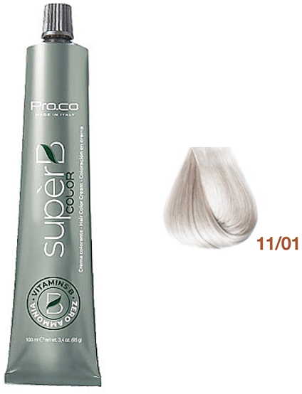 Безаміачна фарба для волосся Super B Hair Color Cream 11/01