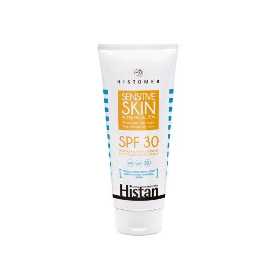 КРЕМ СОНЦЕЗАХІСЕНЬ ДЛЯ ОЛІЧЧЯ ТА ТІЛА SENSITIVE SKIN ACTIVE PROTECTION SPF 30 200 мл