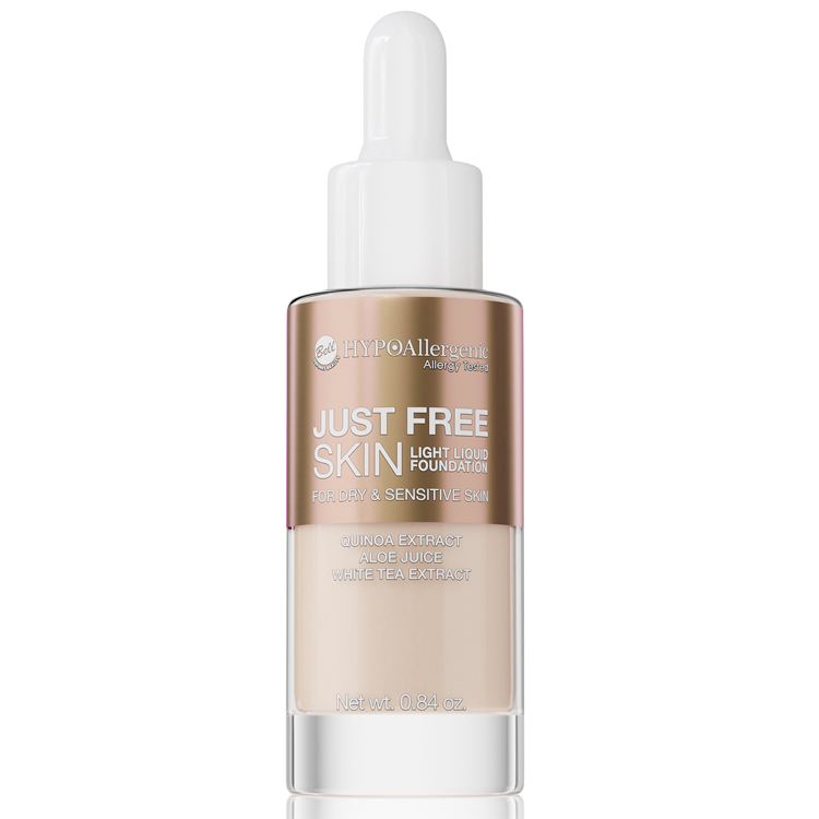 Тональний крем флюїд Just Free Skin Light Foundation Hypoallergenic №02
