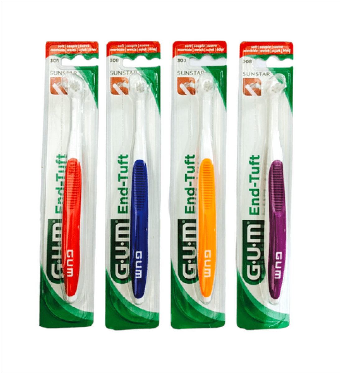 Зубна щітка GUM END TUFT м’яка для догляду за імплантами та брекетами