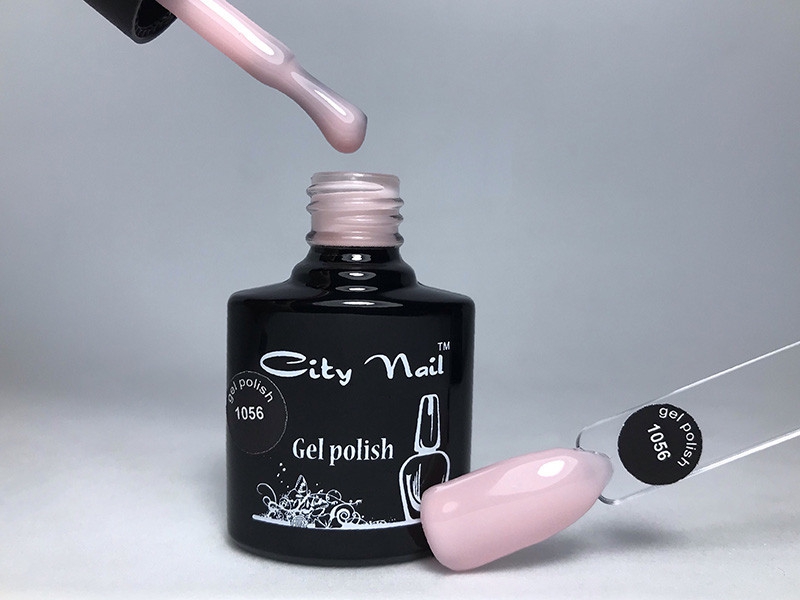 Ніжний Гель-лак рожевий перламутровий City Nail 6мл ( Гель лак напівпрозорий рожевий ) арт.Гл1056-6