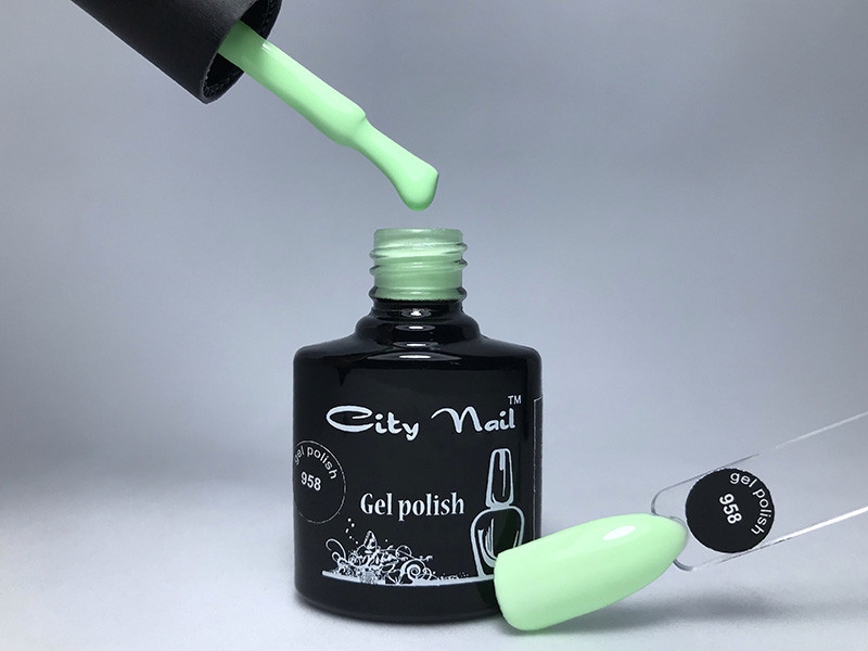 Гель-лак CityNail 958 мятный (светло зеленый, салатовый) 10