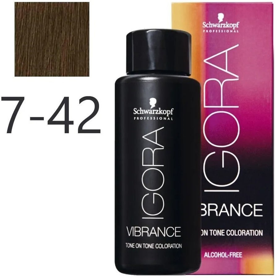 Фарба для волосся Vibrance Alcohol-Free №7-42