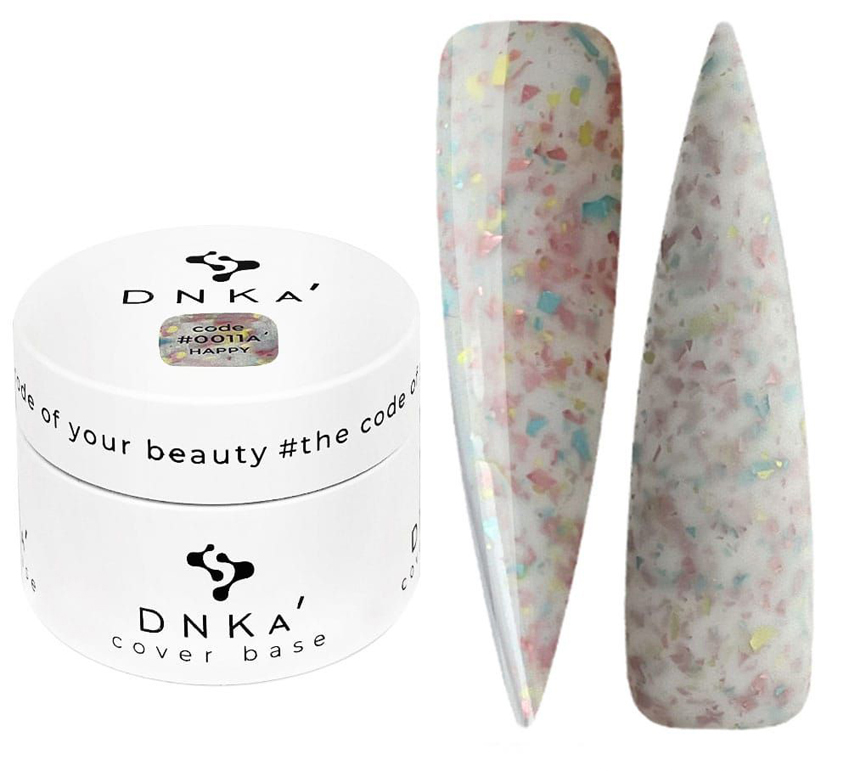 Камуфлююча база для нігтів DNKa Cover Base №0011A' Happy, 30 ml