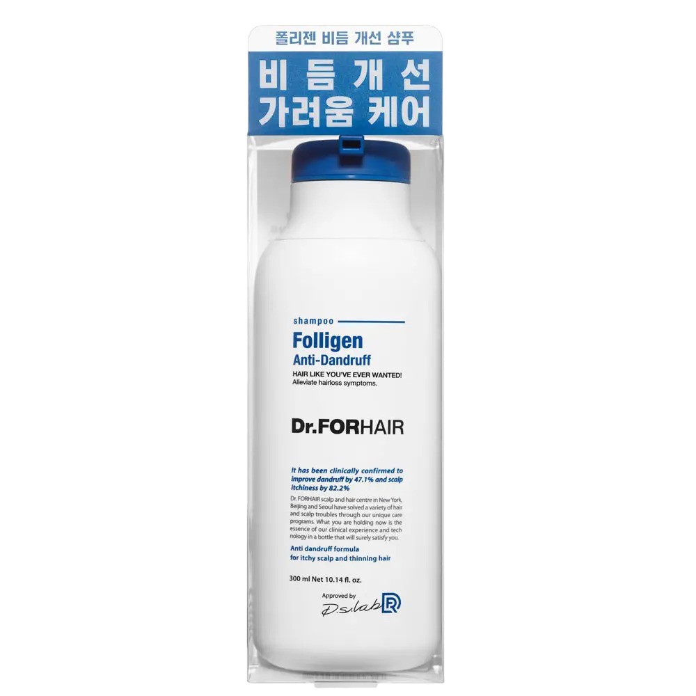 Шампунь проти лупи для ослабленого волосся Dr.FORHAIR Folligen Anti-Dandruff Shampoo, 300 ml