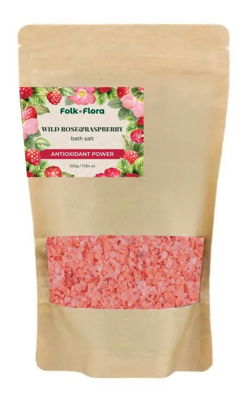 Сіль для ванни шипшина та малина Wild Rose & Raspberry Bath Salt