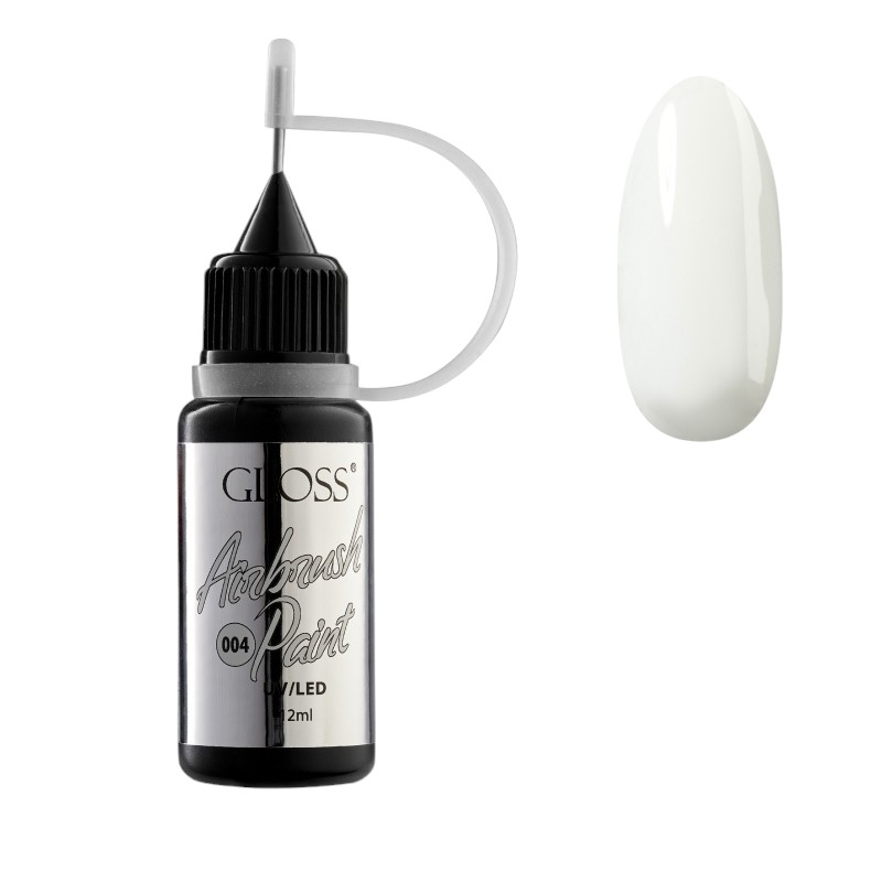 Фарба для аерографа світло-молочна GLOSS Airbrush Paint №004, 12 ml