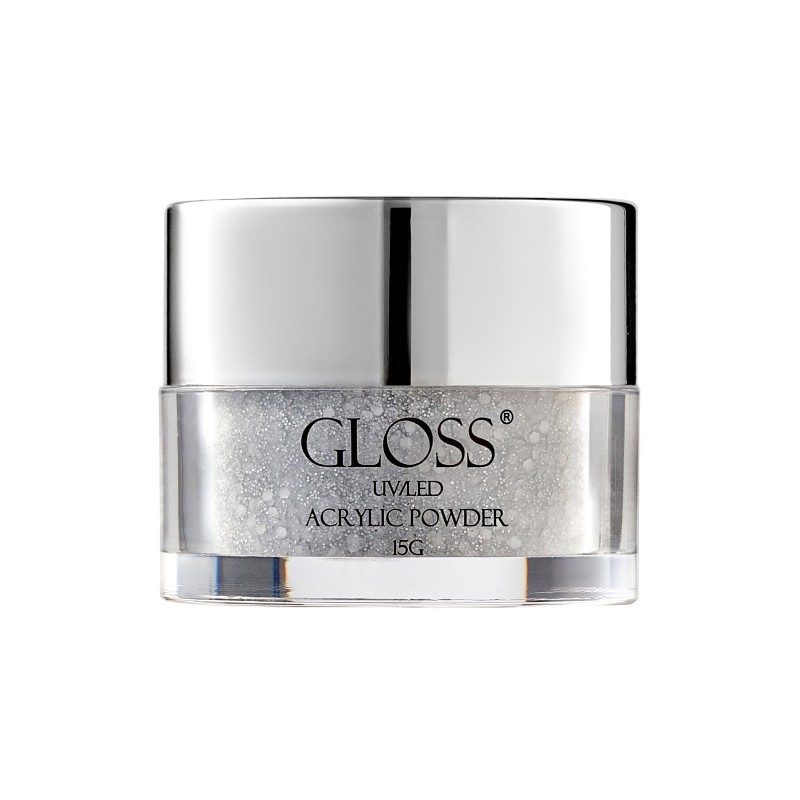 Акрилова пудра срібляста GLOSS Acrylic Powder №012, 15 g