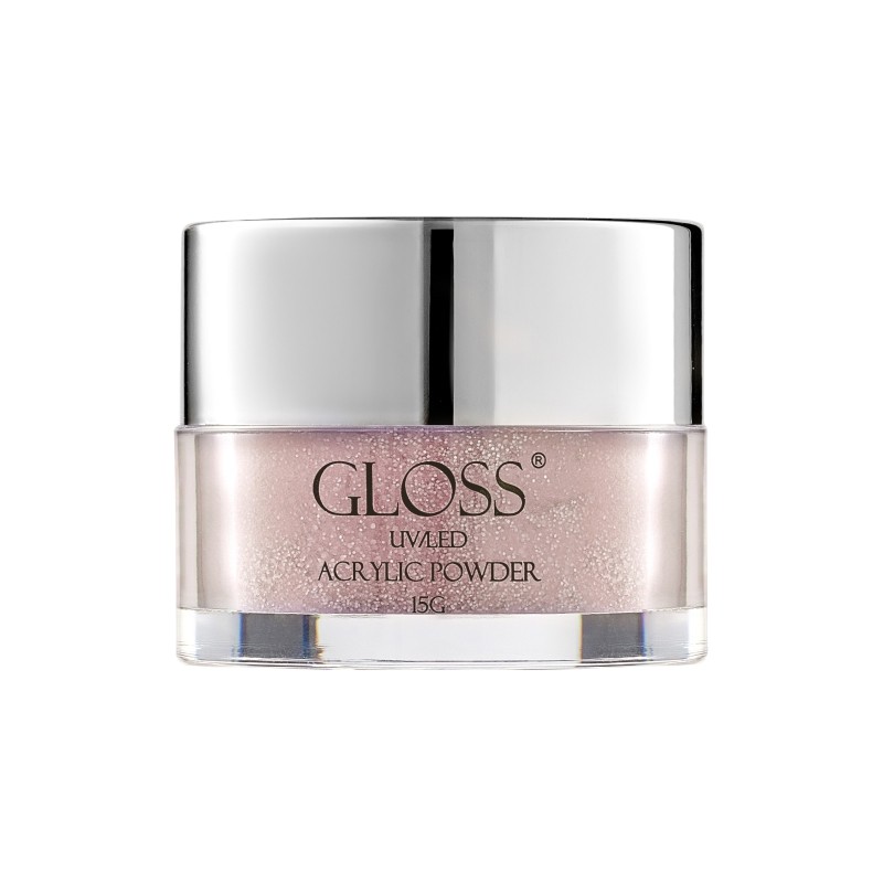 Акрилова пудра сріблясто-рожева GLOSS Acrylic Powder №008, 15 g