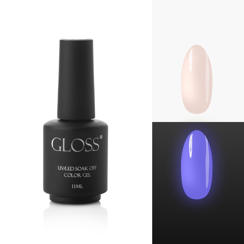 Люмінесцентний гель-лак пастельний рожевий GLOSS Color Gel Pastel Pink Elf, 11 ml
