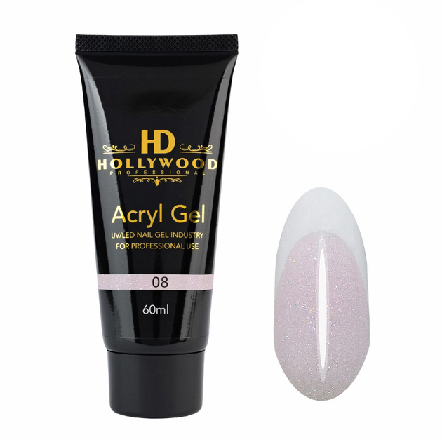 Акрил-гель для нігтів HD Hollywood Acryl Gel №8, 60 ml