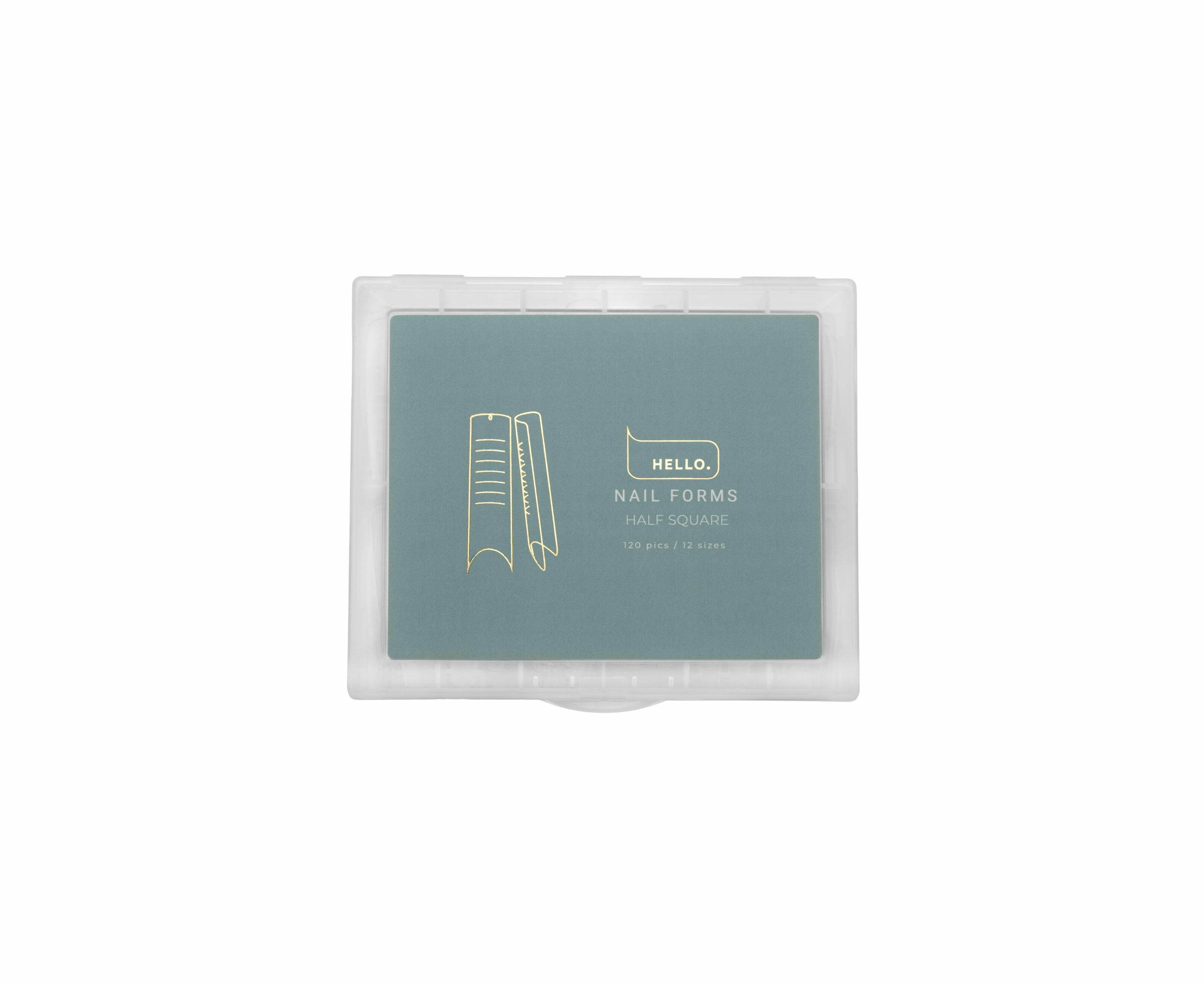 Форми багаторазові Hello Nail forms Half Square 120 pcs