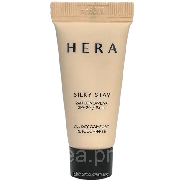 Миниатюра стойкого тонального основания Пробник HERA Silky Stay Foundation SPF20/PA++