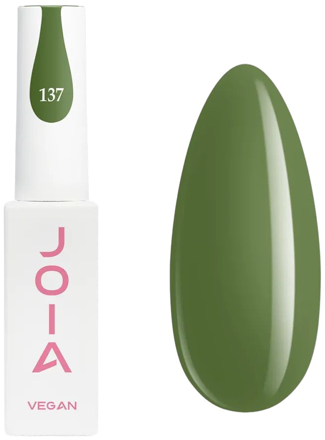 Гель-лак для нігтів  JOIA vegan №137, 6 ml темно-оливковий