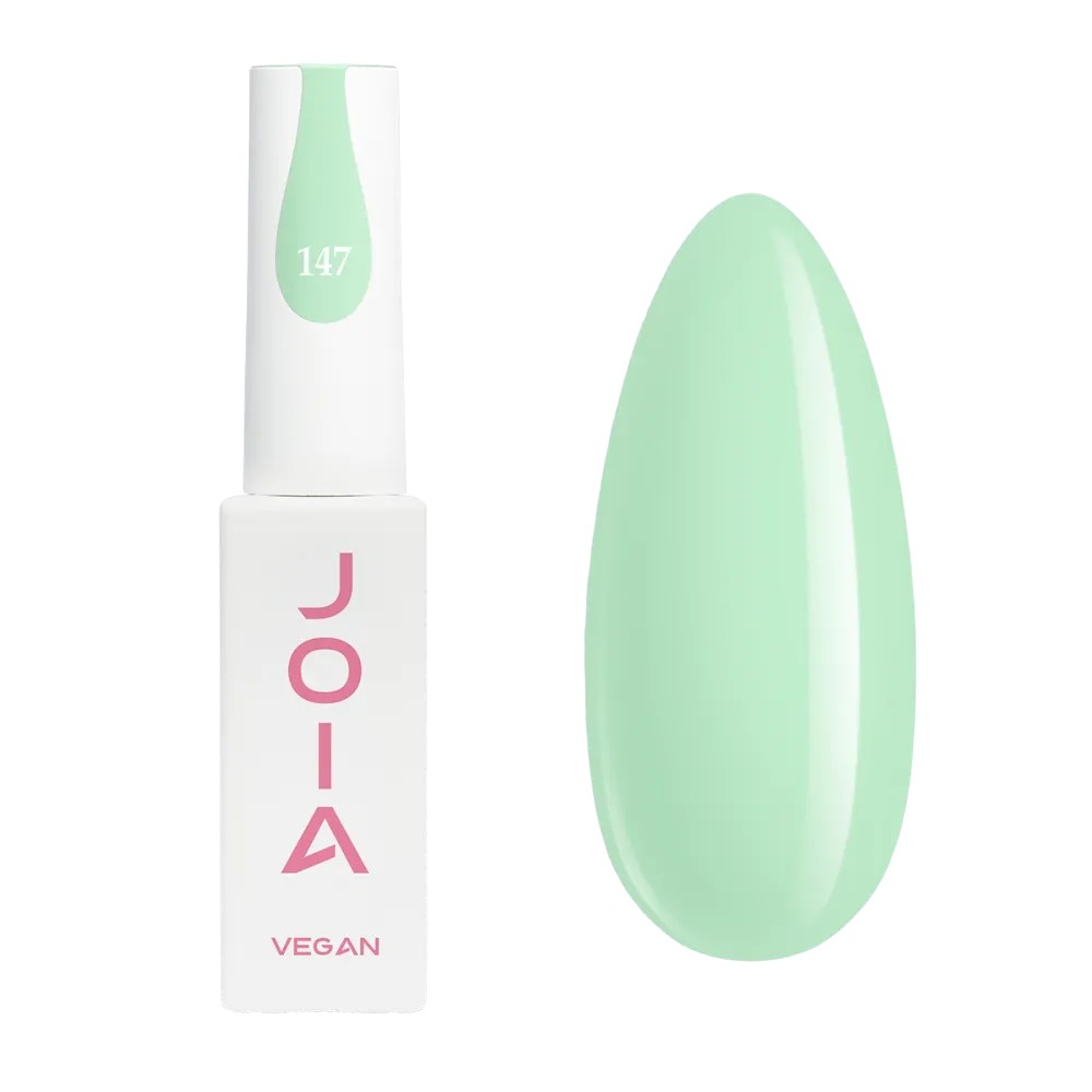 Гель-лак для нігтів кольору снігової м'яти JOIA vegan №147, 6 ml