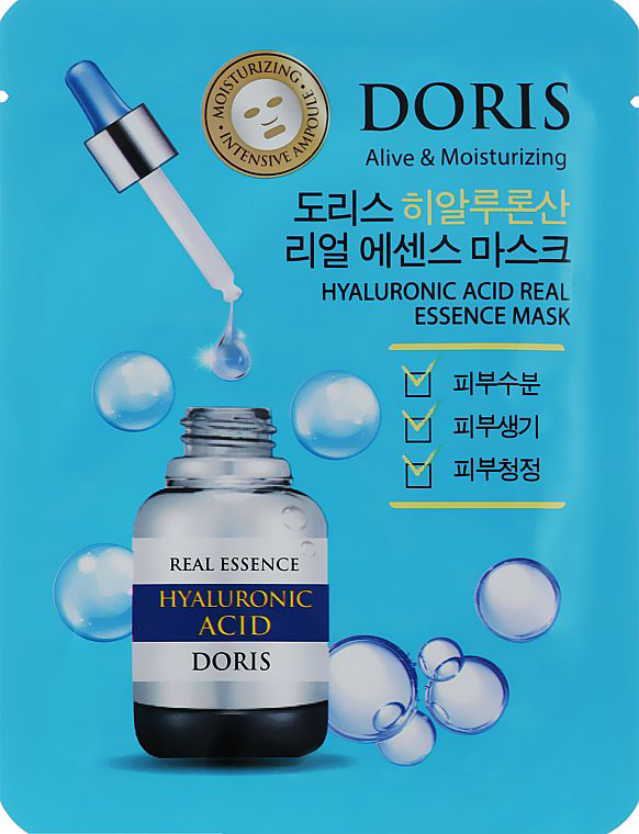 Тканинна маска для обличчя з гіалуроновою кислотою Hyaluronic Acid Real Essence Mask