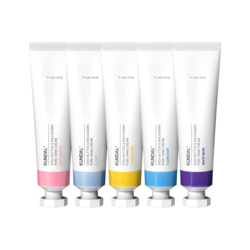 Набір кремів для рук Kundal Shea Butter & Macadamia Pure Hand Cream Moonlight Edition 5ea