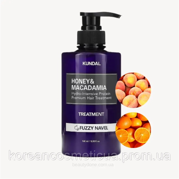 Кондиціонер для волосся "Персик & Апельсин" Kundal Honey & Macadamia Treatment Fuzzy Navel 500ml