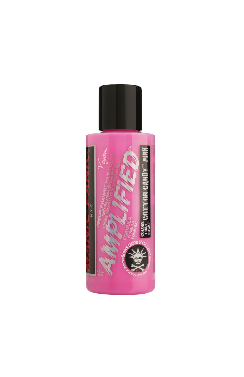 Manic Panic Amplified Cotton Candy Pink Напівперманентний прямий, 100% веганський фарбник холодного рожевого відтінку, 118мл