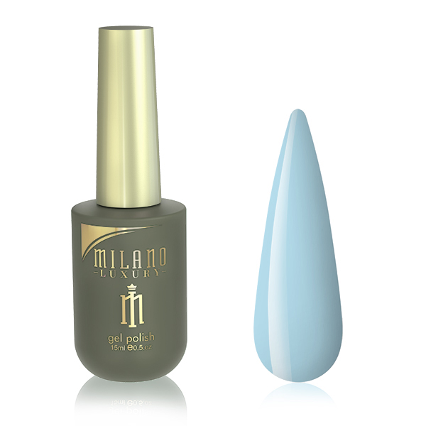 Гель-лак для нігтів блакитний пил Milano Luxury №037, 15 ml